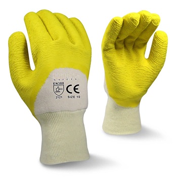 CE-Certified Semi-Dipped Latex Garden Work Gloves – Ribbed Cuff, Anti-Slip & Wear-Resistant