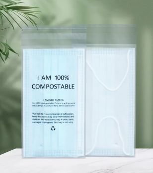PLA Fully Biodegradable Frosted Self-Sealing Packaging Bags – Corn Starch Transparent Adhesive Pouches