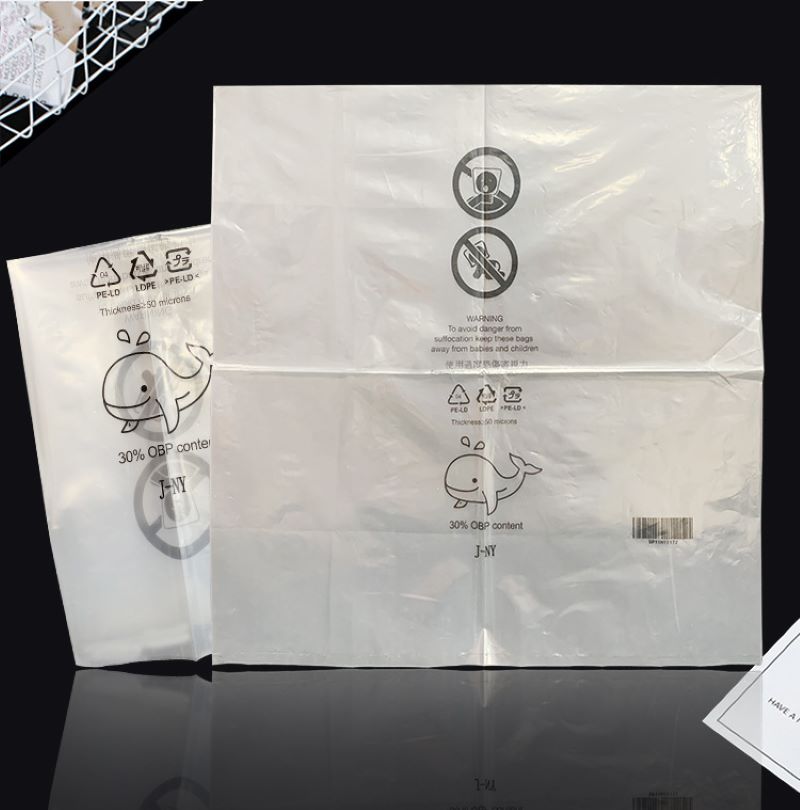 Eco-Friendly Reusable Plastic Bag – 30% Ocean-Bound Plastic (OBP) with Dolphin Logo